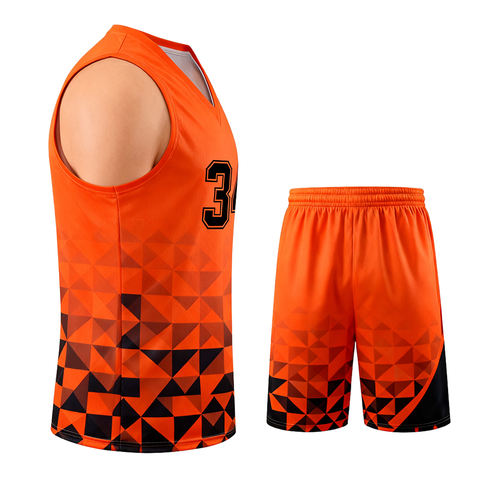 Basketball Jersey & Shorts - Orange
